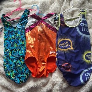Gymnast athletic leotards size S/ M - GK, Plum, Ozone